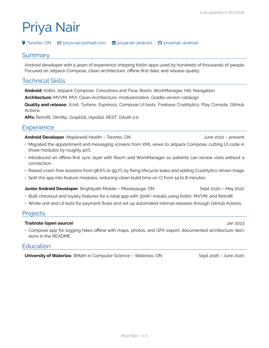 ApliBot Tech resume template example
